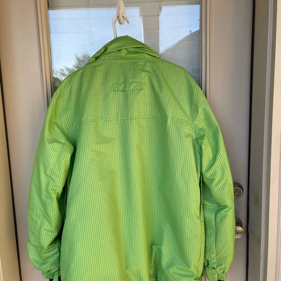 Iceberg men’s medium lime green snow winter jacket with detachable hood used y2k - Picture 10 of 14
